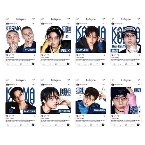 KPOPBP New Album Karma Gift Box Set, Photocards, Laptop Stickers, Keychain, Lanyards and Tape Rolls, Gift for SKZ Boys and Girls thumbnail 7