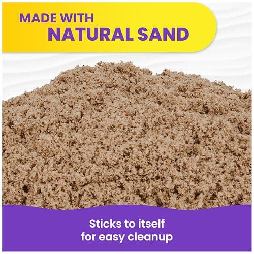 Kinetic Sand 3.25lb Beach Sand Amazon Exclusive, Sensory Toys, Ages 3+ | Moldable Play Sand with Realistic Texture, Refill Playsets & Sensory Bins, Creative Open-Ended Play, Birthday Gifts for Kids thumbnail 4