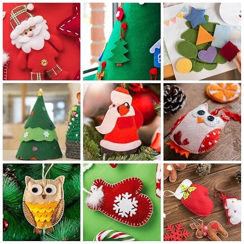 Loyisal 90PCS Felt Fabric Sheets Craft Kit - 4"x 4" + 6"x 6" Assorted Colors - 1mm Thick Square Nonwoven Felt Fabric for Crafts DIY thumbnail 9