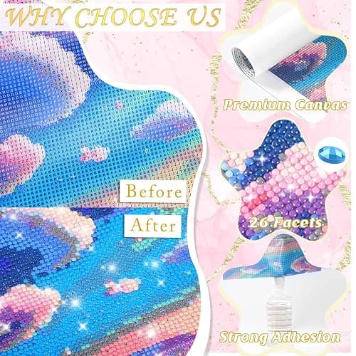 UIBDVKS Cute Watercolor Corgi 5D Diamond Painting Kits for Adults Beginner, DIY Dog Diamond Art for Home Wall Decor Gifts, Full Drill Round Gem Art 12x16inch thumbnail 5