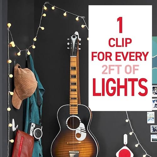 Command Indoor Mini Light Clips, Damage Free Hanging Christmas Light Clips, Mini Wall Clips for Hanging Indoor Christmas Decorations, Lights and Cables, 45 Clear Clips and 54 Command Strips thumbnail 4