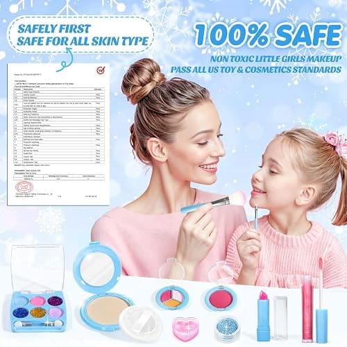 INNOCHEER Kids Makeup Kit for Girl Toys, Frozen Toys for Girls Makeup Kit, Washable Make Up for Kids Double Layer, Frozen Makeup for Little Girls, Gifts Toys for 3 4 5 6 7 8 9 10 11 12+ Year Old Girls thumbnail 3