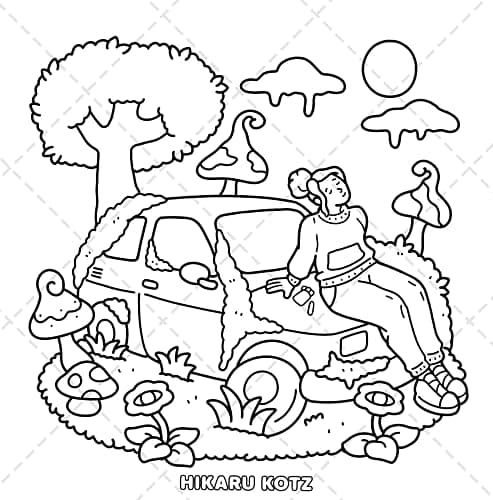 Stoner Life: High and Wild Coloring Book for Adults thumbnail 7