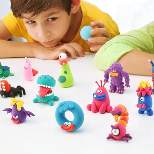 Fat Brain Toys Hey Clay Aliens, Air Dry Clay Kit with Interactive App for Kids & Tweens, Modeling Clay and Crafts Set thumbnail 4