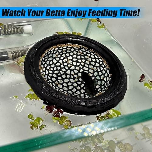 Aquarium Floating Betta Fish Skins, Betta or Shrimp Feeder, Cave and Hammock, Small Fish Feeding Rings, Aquarium Hiding Feeding Decorative Accessories (Pink) thumbnail 5