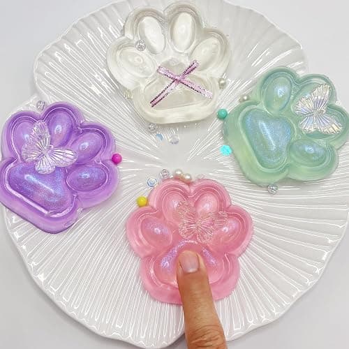Cat Paw Squishy Squeeze Toys Pinch Cute Fufu Squishy Toys for Anxiety Relief Soft Stress Toys for Relaxation Party Favors Novelty Things Adults Birthdays Cosplay Party (1Pcs Pink) thumbnail 4