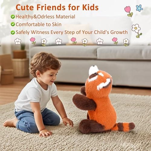KWQBWQF Cute Red Panda Plush Toy 18.9 Inch Soft Red Panda Stuffed Animal Plushie Kawaii Birthday Gift for Children Kids Girls Boys thumbnail 6