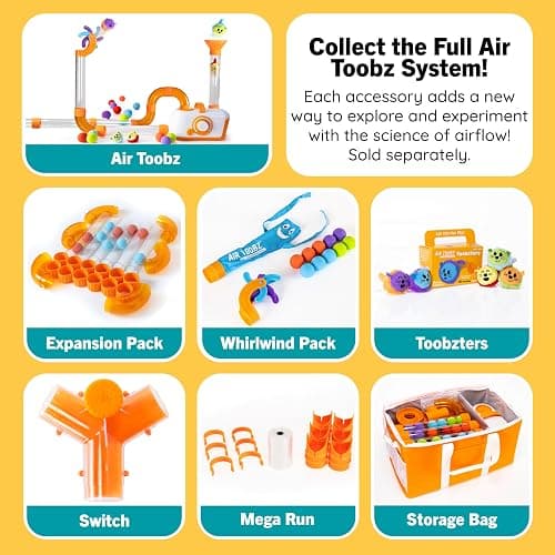 Fat Brain Toys The Original Air Toobz, Air-Powered STEM Building Toys for Kids & Teens, Kids Building Toys, STEM Toys for 3+ Year Old thumbnail 10