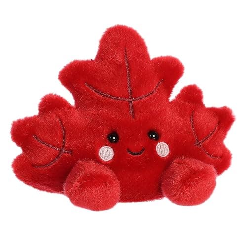 Aurora® Adorable Palm Pals™ Fall Maple Leaf™ Stuffed Animal - Pocket-Sized Play - Collectable Fun - Red 5 Inches thumbnail 2