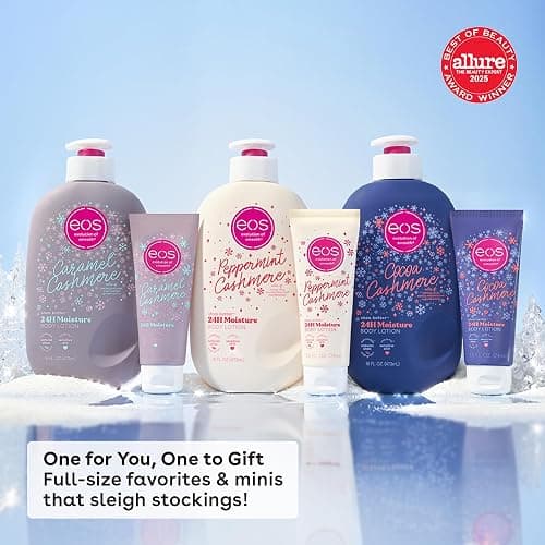 eos Shea Better Travel Size Body Lotion, Peppermint Cashmere, Holiday, Limited Edition Skin Care, 24-Hour Moisture, Body Lotion for Women, travel size toiletries, Vegan, 2.5 fl oz (Pack of 2) thumbnail 6