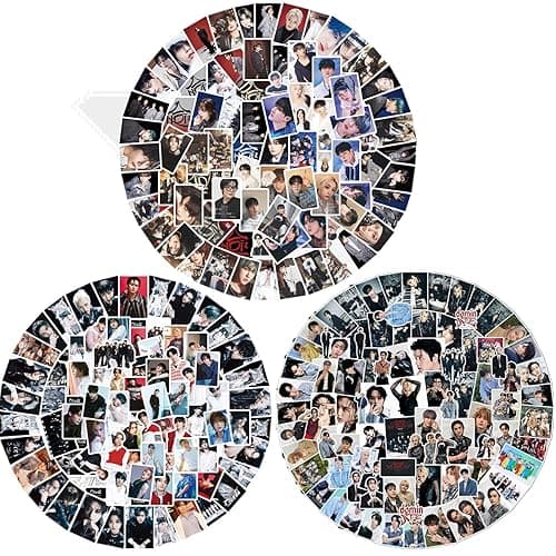 300PCS Stray-Kids Stickers Set, Cute Stickers for Door, Car, Skateboard, Cellphone for Fans (Black)