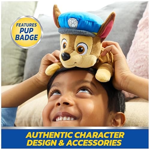Paw Patrol GUND Chase Plush, Official Lounging Chase Plush Toy, Weighted Stuffed Animal, Sensory Toy for Ages 1 and Up, 8” thumbnail 4