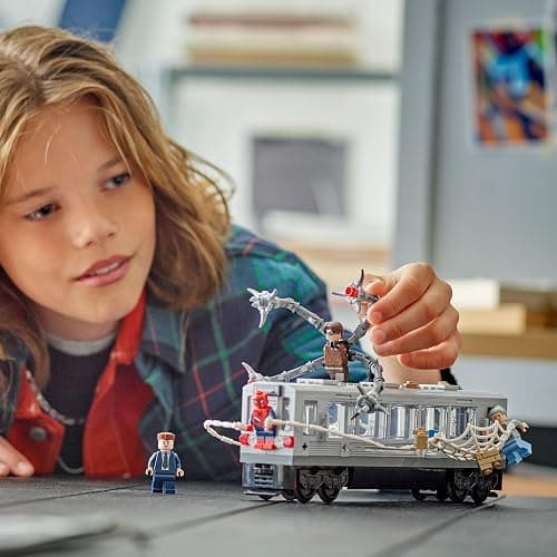 LEGO ǀ Marvel Spider-Man vs. Doc Ock Subway Train Scene - Play & Display Toy with 4 Minifigures - Collectible Super Hero Gift for 9+ Year Old Boys & Movie Fans - 76321 thumbnail 2
