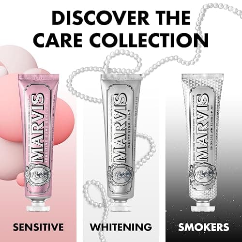 Marvis Whitening Toothpaste, Mint, 85ml, Promotes the Natural Whitening of the Teeth, Plaque Removal Toothpaste, Long-Lasting Freshness thumbnail 6
