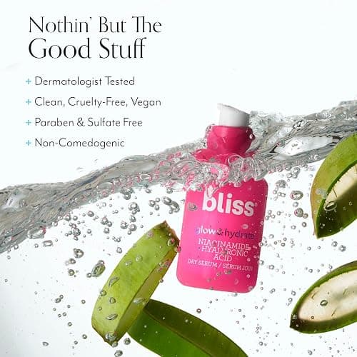Bliss Glow & Hydrate Serum - Niacinamide + Hyaluronic Acid Serum - 1 Fl Oz - Improves Dullness, Hydrates, Replenishes & Defends Skin - Lightweight Hydration - Clean - Vegan & Cruelty Free thumbnail 5