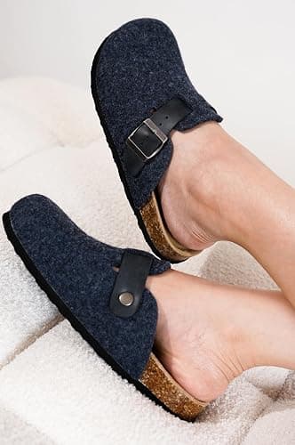 Project Cloud Genuine Leather Footbed Clogs for Women - Memory Foam Arch Support Slippers for Women - Trendy Slip-ons Women's Mules & Clogs Sandals (Benton) thumbnail 2