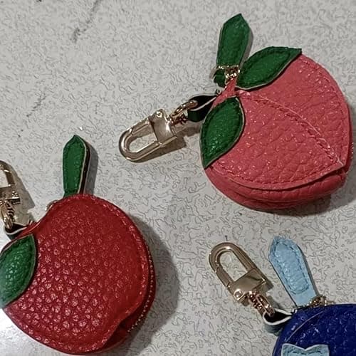 RICHTRUE Cute Strawberry Leather Bag Charm Y2k Keychain with Zipper Preppy Purse Charm Cutecore Accessories Aesthetic Stuff thumbnail 3
