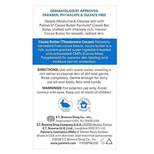 Palmer's Cocoa Butter Formula with Vitamin E, Daily Skin Therapy Cream Soap, 4.7 oz thumbnail 8