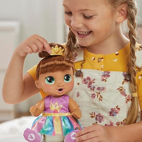 Baby Alive Super BFF Sophia Sparkle Brown Hair Dress Up Baby Doll Playset, 11 Inches, Toys for 3 Year Old Girls & Boys & Up (Amazon Exclusive) thumbnail 2
