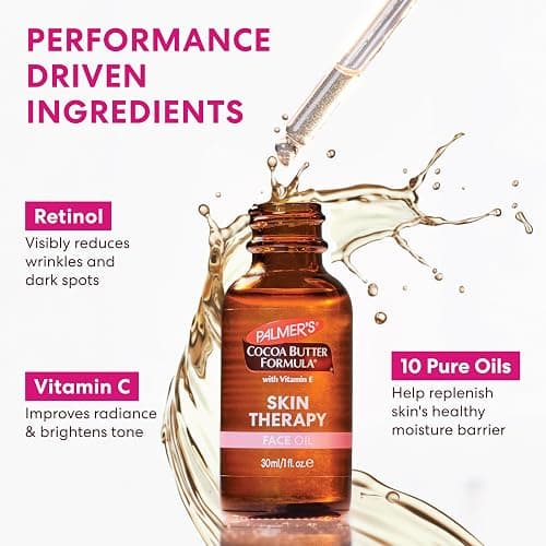 Palmer's Cocoa Butter Formula Moisturizing Skin Therapy Oil for Face with Vitamin E, C & 10 Pure Facial Oils Blend, Rosehip Oil Fragrance, 1 Ounce thumbnail 7