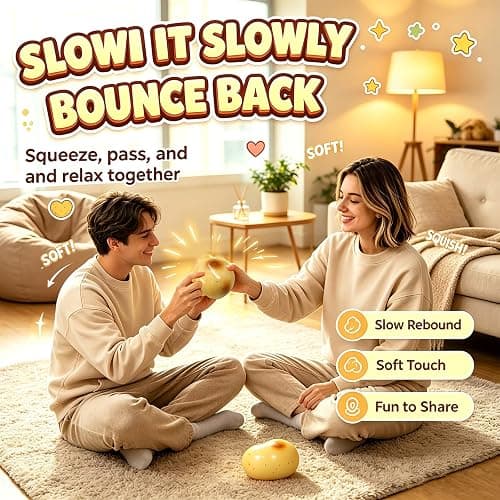 Crunchy Squishy, Potato Squishy ASMR Slow Rising Squishys Sensory Toys | Crunchy Potato Squishy,Stress Relief Fidget Toys, Portable Sensory Stress Relief for Office Desk, Party Gift for Adult thumbnail 2