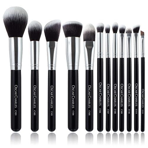 Oscar Charles Makeup Brush set: 12 Piece Luxe Professional Make up brushes set thumbnail 2