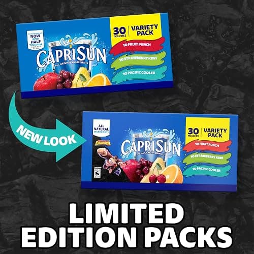 Capri Sun Fruit Punch, Strawberry Kiwi and Pacific Cooler Flavored Juice Drink Blend Variety Pack, 30 ct Box, 6 fl oz Pouches thumbnail 4