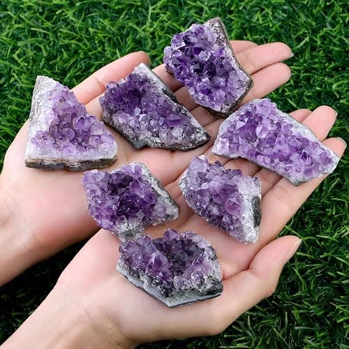 Amethyst crystal cluster rock gemstone thumbnail 3