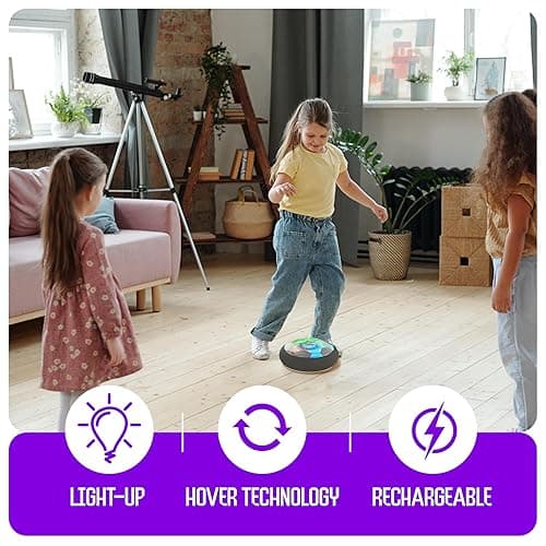 Hover Soccer Ball for Kids - Boy Birthday Gifts - Indoor Toy Games Gift for Boys Age 6, 7, 8, 9, 10, 11, 12 Year Old - Light-Up Toys Game for Kid - 6-8, 8-12 - Gift for 8 Year Olds (Single) - Single thumbnail 3