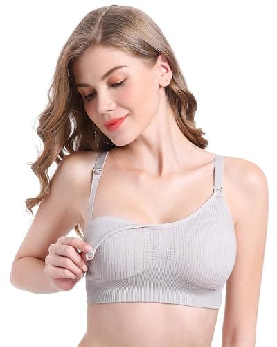 Suekaphin 5PACK Nursing Bra Wireless Bra Maternity Pregnancy Breastfeeding Bra for Women thumbnail 6