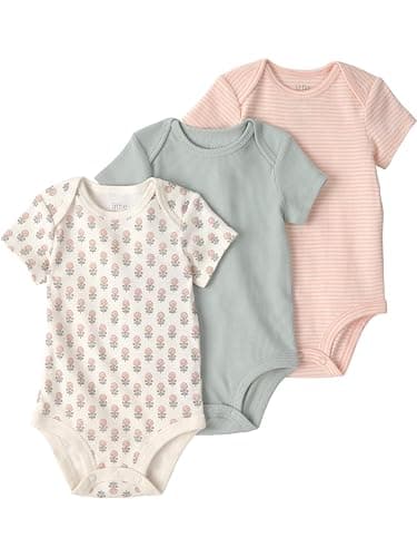 little planet by carter's Unisex Baby 3-pack Short Sleeve Bodysuits Made With Organic Cotton - Image 1