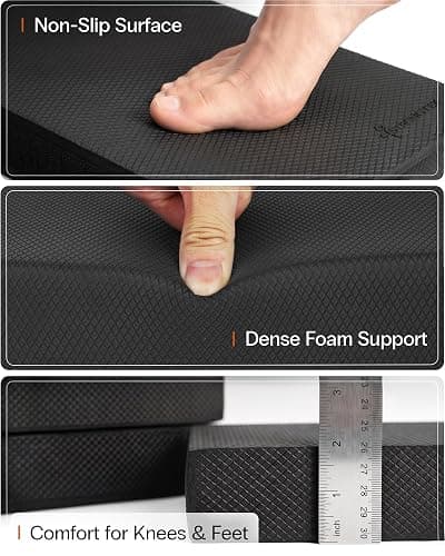 StrongTek 2-in-1 Foam Balance Pad and Kneeling Pad, Non-Slip | Supportive Cushioning, Core Stability Training, Yoga and Pilates, Physical Therapy and Rehab, Medium and Large Sizes thumbnail 4
