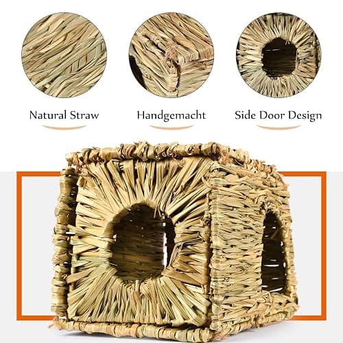 PStarDMoon Bunny Grass House-Hand Made Edible Natural Grass Hideaway Comfortable Playhouse for Rabbits, Guinea Pigs and Small Animals to Play,Sleep and Eat (style4) thumbnail 6