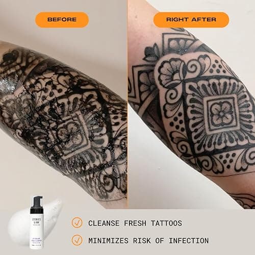 Stories & Ink Tattoo Care | AFTERCARE FOAM CLEANSER for fresh tattoos - For Fresh Tattoos, Soothes Skin, Ultra Gentle Soap, Sulfate Free, Fragrance-free, Vegan & Cruelty-free, 150 mL / 5.1 Fl Oz thumbnail 5