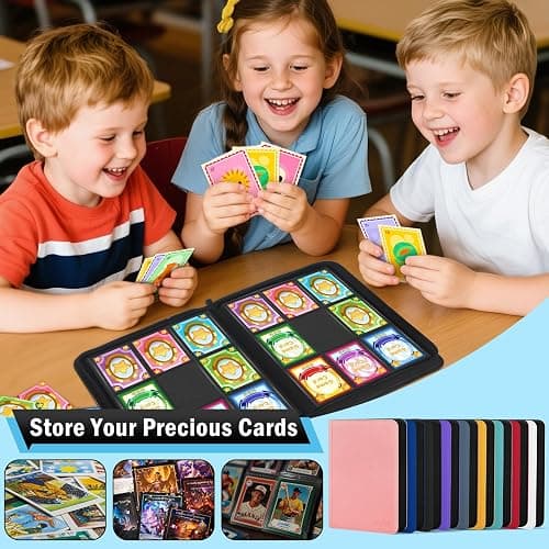 Trading Card Binder 9 Pocket, Zofly Zipper Card Collection Binder Album, Sturdy 540 Side-Loading Card Folder Holder for MTG, TCG, Sports Cards, Game Cards, Black thumbnail 8