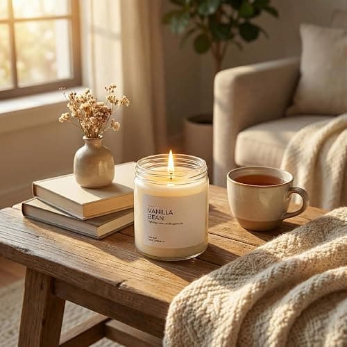1OAK Vanilla Bean Candle - Vanilla Candles for Home - Soy Wax Scented Candles - Hand-Poured (7oz.) thumbnail 2