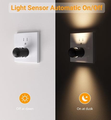 6 Pack LED Night Lights with Dusk to Dawn Sensor, 3000K Soft White, Plug in Wall Night Lights for Kids, Kitchen, Hallway, Bathroom, Bedroom,Non-Dimmable - 3000K Soft White thumbnail 2