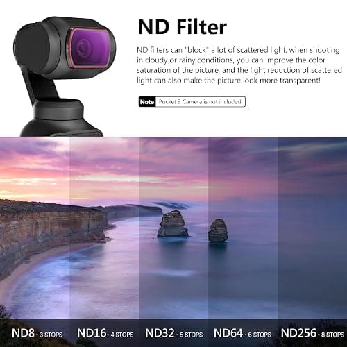 STARTRC ND Filter Set Für DJI Osmo Pocket 3 Creator Combo Zubehör - 6er Pack CPL, ND 8, ND 16, ND 32, ND 64, ND256 (magnetisch)(Aluminium Version) thumbnail 3