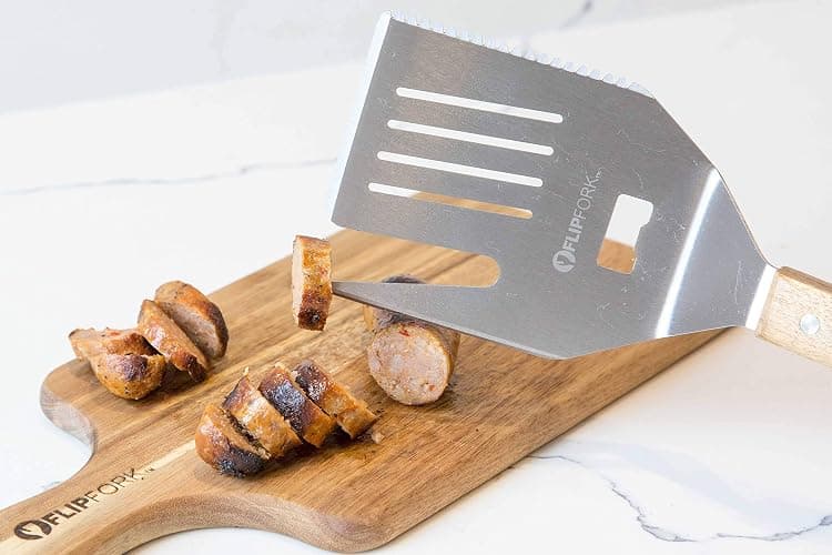 FlipFork Boss - 5 in 1 Grill Spatula with Knife, Fork, Bottle Opener and Turner BBQ Tools. All in One Grill Accessories Set for Outdoor Grills. 18 inch Grilling Accessories BBQ Set thumbnail 5