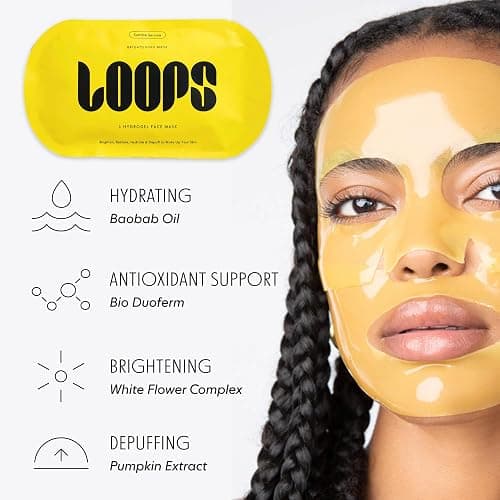 LOOPS VARIETY LOOP KIT - Hydrogel Korean Face Mask for Every Skin- Five Collagen Face Masks fo, Detoxifying, Repairing, & Rejuvenating - Gifts for Women, Stocking Stuffer - 5 Pc thumbnail 8