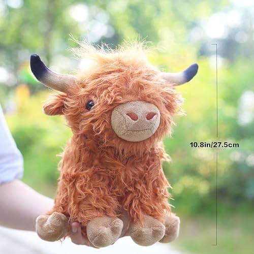 Yytoyshop Highland Cows Plush Pillow Adorable Cow Stuffed Animal Plushies Toys Soft Fluffy Cow Plush Pillow for Birthdays Day (Highland Cows) thumbnail 3