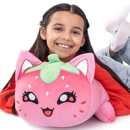 Aphmau MeeMeow Jumbo Plush; Strawberry Jumbo Plush, YouTube Gaming Channel, Official Merch thumbnail 6