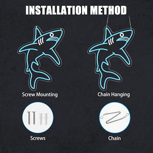 ACOPAEY Shark Neon Sign, Dimmable Ocean LED Neon Lights for Wall Decor, Animal Room Decor for Bedroom, Boys Room, Gaming Room, Man Cave, Gifts for Shark Lovers Gamers, USB Powered, 12.0 x 16.6 Inches thumbnail 6