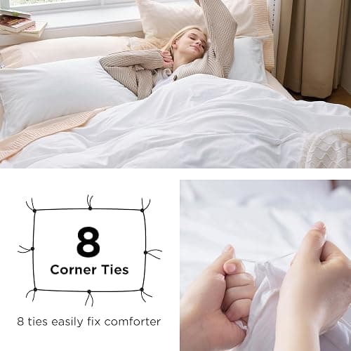 Bedsure Terracotta Duvet Cover King Size - 3 Pieces Prewashed Cotton-Like Extra Soft Bedding Set, Includes 1 Duvet Cover 104x90 Inches with Zipper Closure & 2 Pillow Shams, Comforter Not Included thumbnail 2