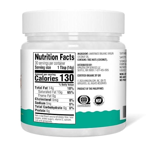 Amazon Grocery, Organic Virgin Coconut Oil, 15 Fl Oz thumbnail 3