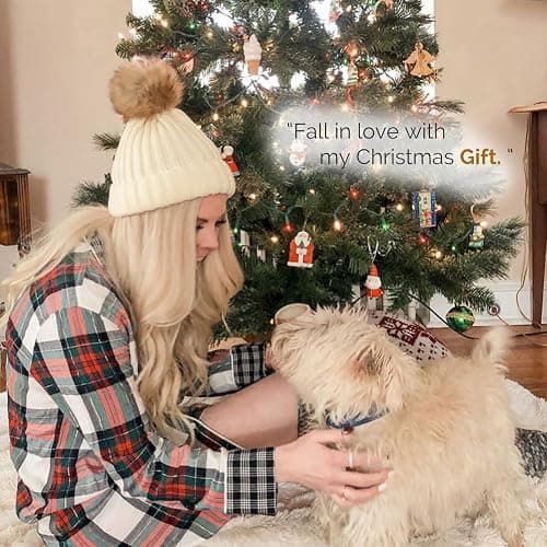 FURTALK Womens Winter Knitted Beanie Hat with Faux Fur Pom Warm Knit Skull Cap Beanie for Women thumbnail 7