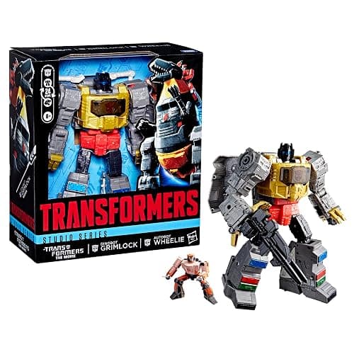 Transformers Studio Series The The Movie Dinobot Grimlock, Leader Class 8.5-Inch Converting Action Figure, Robot Toys for Ages 8+ | Converts Robot to T-Rex in 24 Steps, Includes Wheelie Mini-Figure and Blaster, Ages 8 Plus thumbnail 3