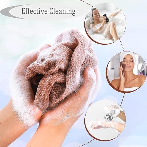 3pcs African Sponge Bath, Exfoliating Net, Beauty Skin Wash Towel African Net Cloth Nylon Back Scrubbers Shower Body Cleaning Spa Massage Bath Towel Back Scrubber thumbnail 4