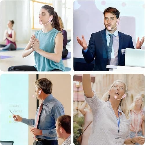 Head Microphone Wireless, Head Sets with Microphones, Bluetooth Headset Mic Ideal for Speakers PA System Voice Amplifier Wireless Microphone megaphone for Teacher, Tour Guides, Fitness Instructor thumbnail 2