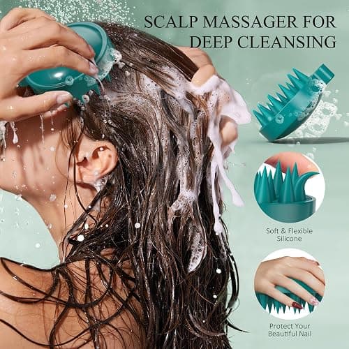 VOERUY Scalp Scrub, Rosemary Scalp Exfoliator Scrub Shampoo, 2-in-1 Scalp Treatment with Mint Oil, Hair Treatment to Clarify and Remove Build Up with Silicone Scalp Massager, 10.6oz/300g thumbnail 7